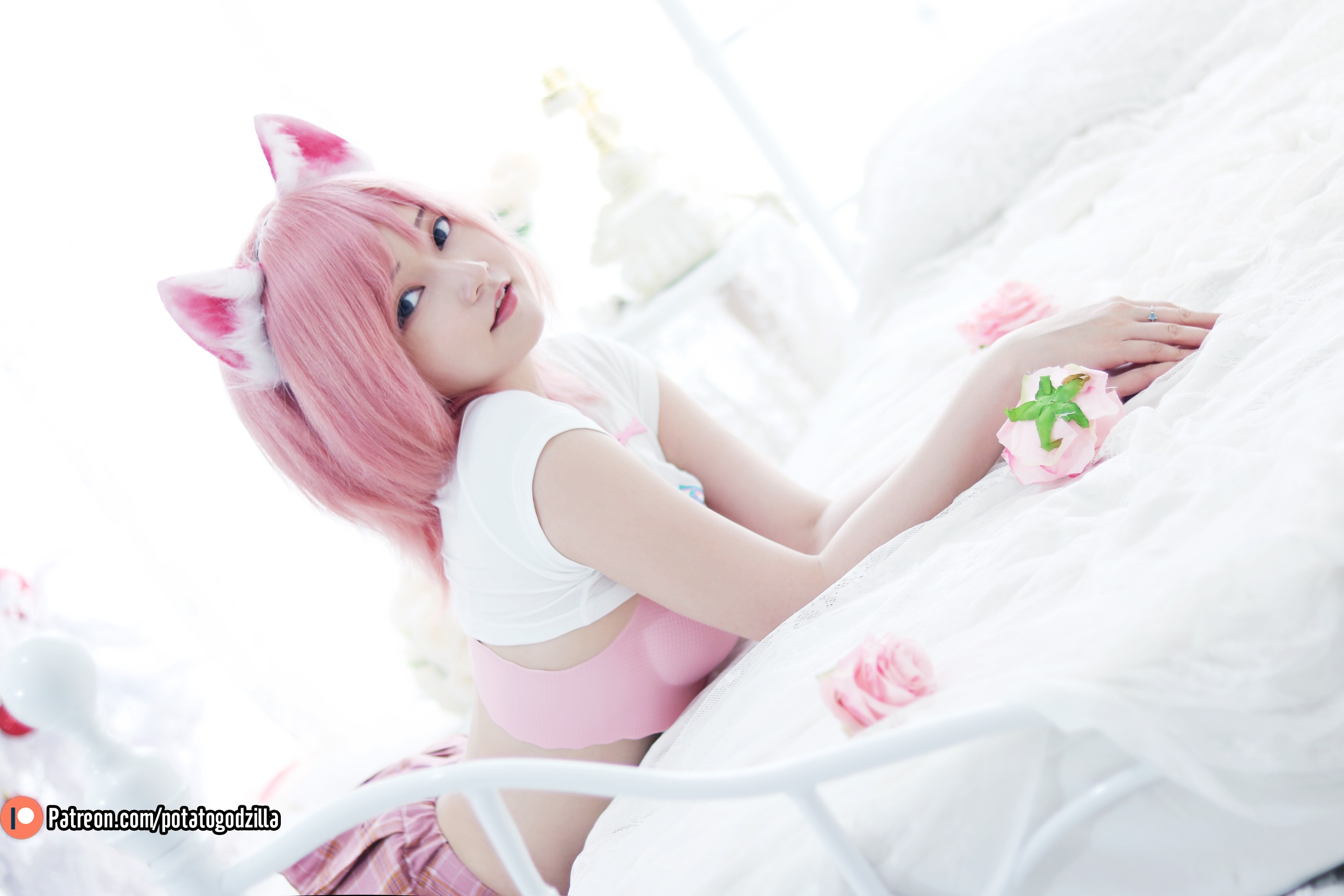 图片[1]-Potato Godzilla – NO.020 Pink Casual [36P]-XikXak